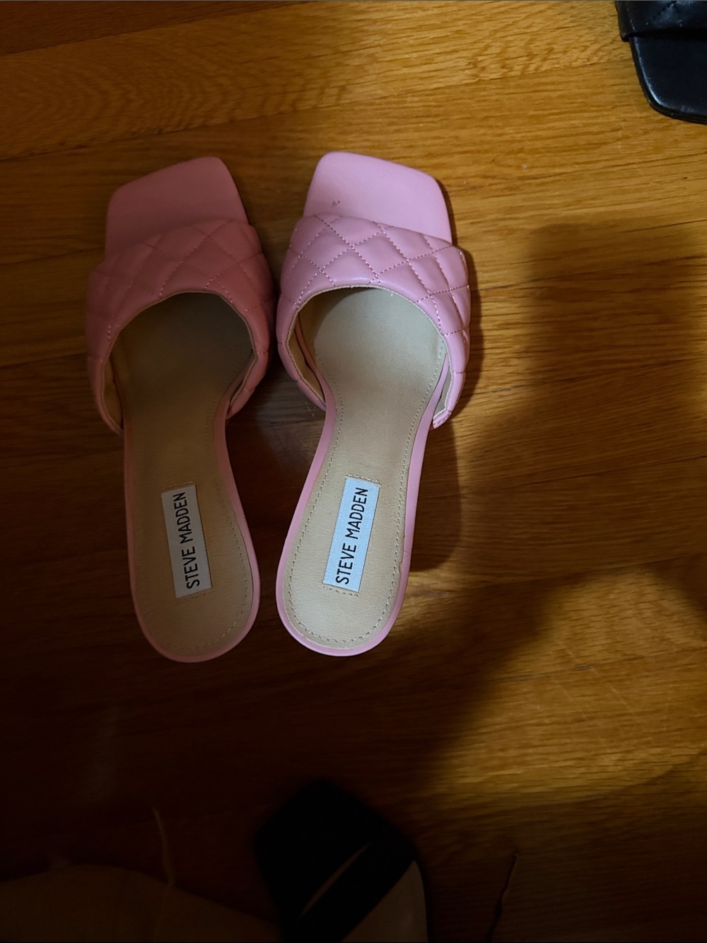 Steve Madden Pink Quilted Slide Mules